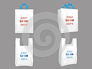 White plastic shopping bags
