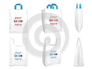 White plastic shopping bags