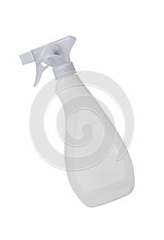 White plastic spray bottle on isolated