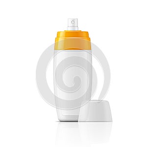 White plastic spray bottle template.