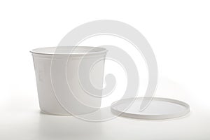 White Plastic Tub Bucket Container