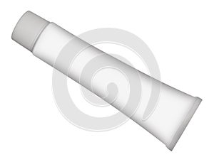 White plastic tube for medicine or cosmetics