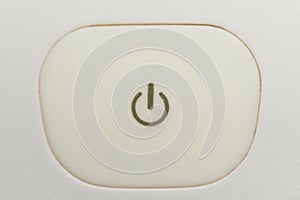 White plastic turn on and off button