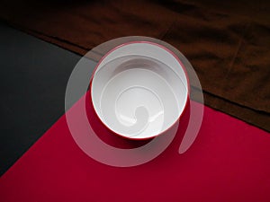 White plate on background