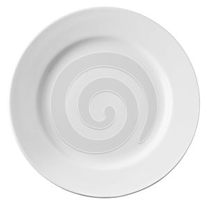 White plate isolated on white