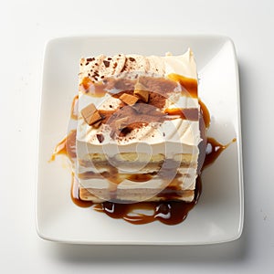 Caramel Tiramisu Image: Multi-layered Compositions With Coffee Cup photo