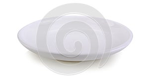 White plate on white background