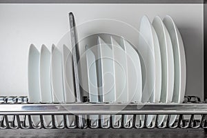 White plates and tablet