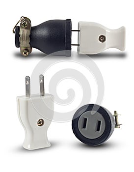 White plug & Black electric socket