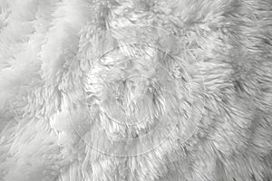 White Plush Fabric Texture Background. Generative AI