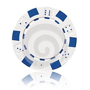 White poker chip