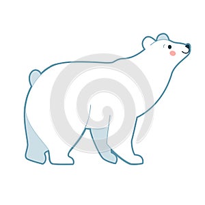 White polar bear standing