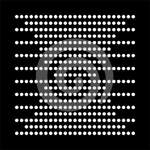 white polka dot on black background.Seamless grid texture vector illustration. White dots on black background. black and white.