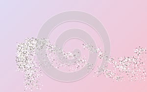 White Polka Isolated Pink Background. Luxury Dot