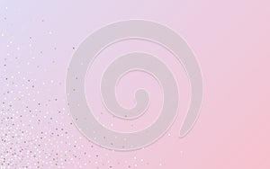 White Polka Vector Pink Background. Modern Round