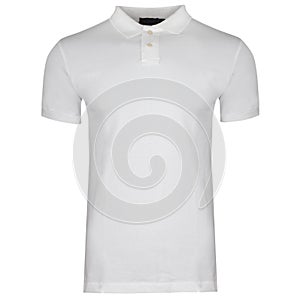 White Polo shirt, clothes on a white background