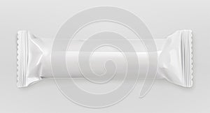 White polyethylene package, chocolate bar