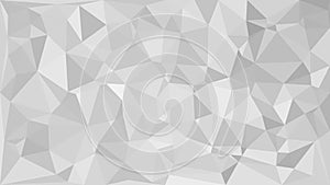White polygonal mosaic triangular background. Abstract light gray background low poly textured triangle shapes in random pattern