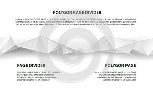 White polygonal seamless divider for website and landing page