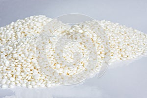 White polymer granules