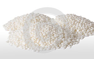 White polymer granules