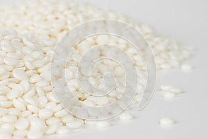 White polymer granules