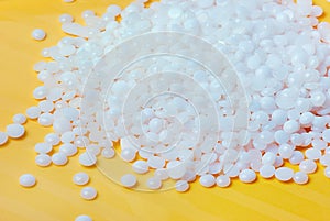 White polymer granules