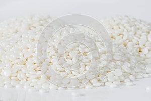 White polymer granules