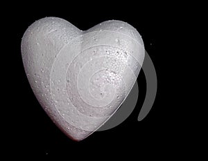 White Polystyrene Heart