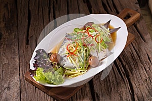 White Pomfret steam fish, chinese food