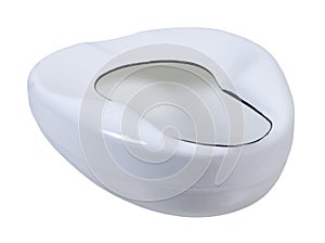 White Porcelain and Metal Bed Pan