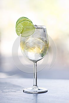 White port and tonic cocktail photo
