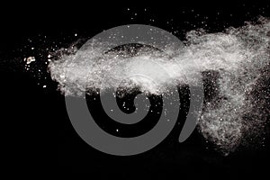 White powder explosion