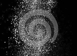 white powder explosion on black background for graphic