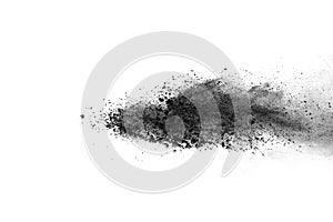 White powder explosion on white backgroundabstract powder splatted on white background.