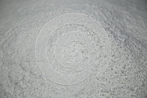 White powder thermoplastic polymer close up