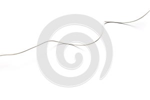 White power cable socket isolated on white background