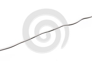 White power cable socket isolated on white background