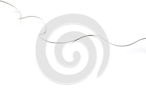 White power cable socket isolated on white background