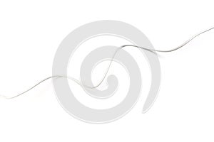 White power cable socket  on white background
