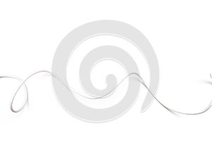 White power cable socket isolated on white background