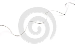 White power cable socket isolated on white background