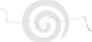 White power cable socket isolated on white background