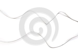 White power cable socket set  isolated on white background