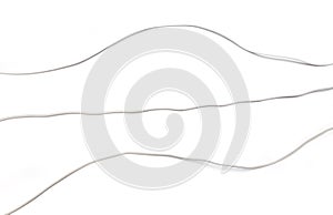 White power cable socket set  isolated on white background