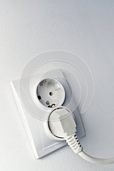 White power electrical outlet