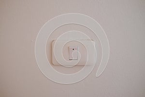 White power switch on the wall