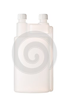 Plastic dosing bottle professional cleaning white photo