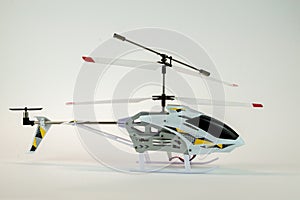 White electric helicopter model