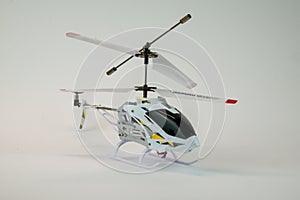 White electric helicopter model